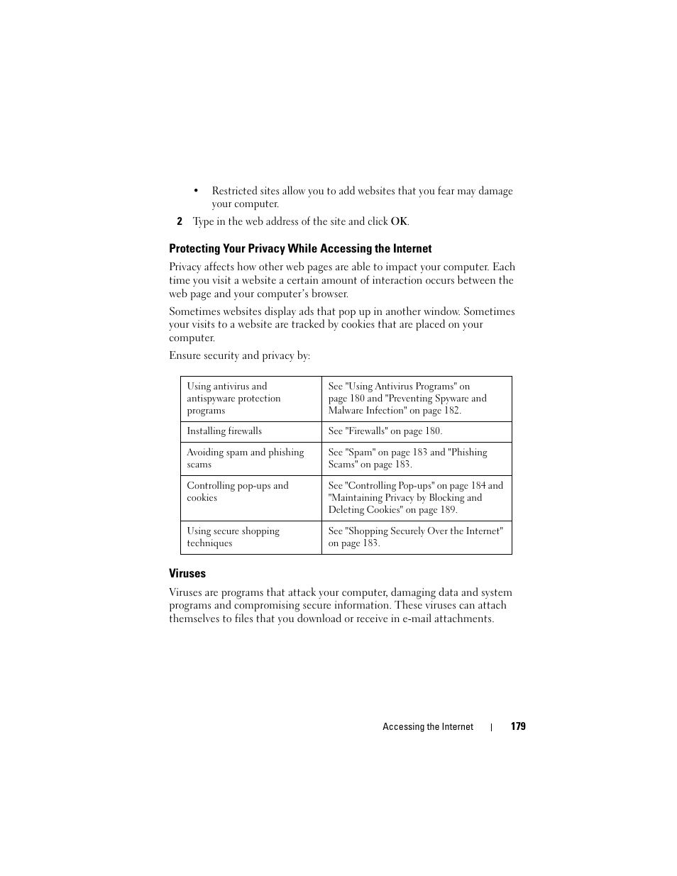 Viruses | Dell Studio 1749 (Early 2010) User Manual | Page 179 / 354