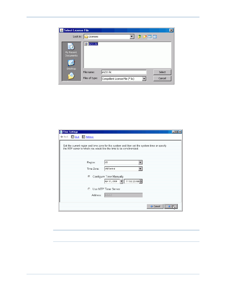 Configuring time | Dell Compellent Series 30 User Manual | Page 205 / 448