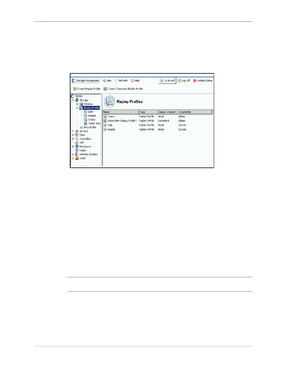 Viewing replay profiles, Viewing a list of replay profiles | Dell Compellent Series 30 User Manual | Page 293 / 448