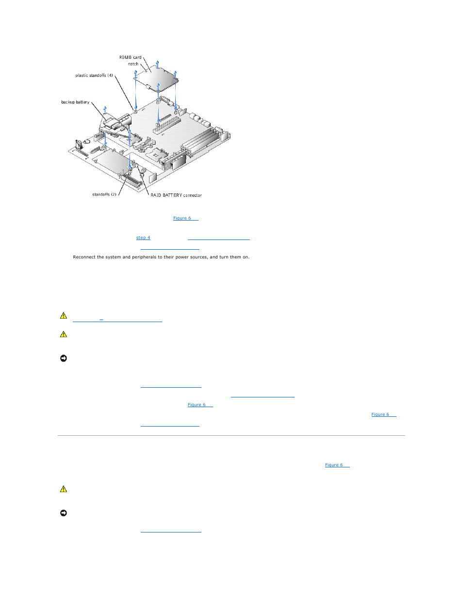 Removing and replacing system fans, Removing a romb card | Dell PowerEdge 1750 User Manual | Page 55 / 74
