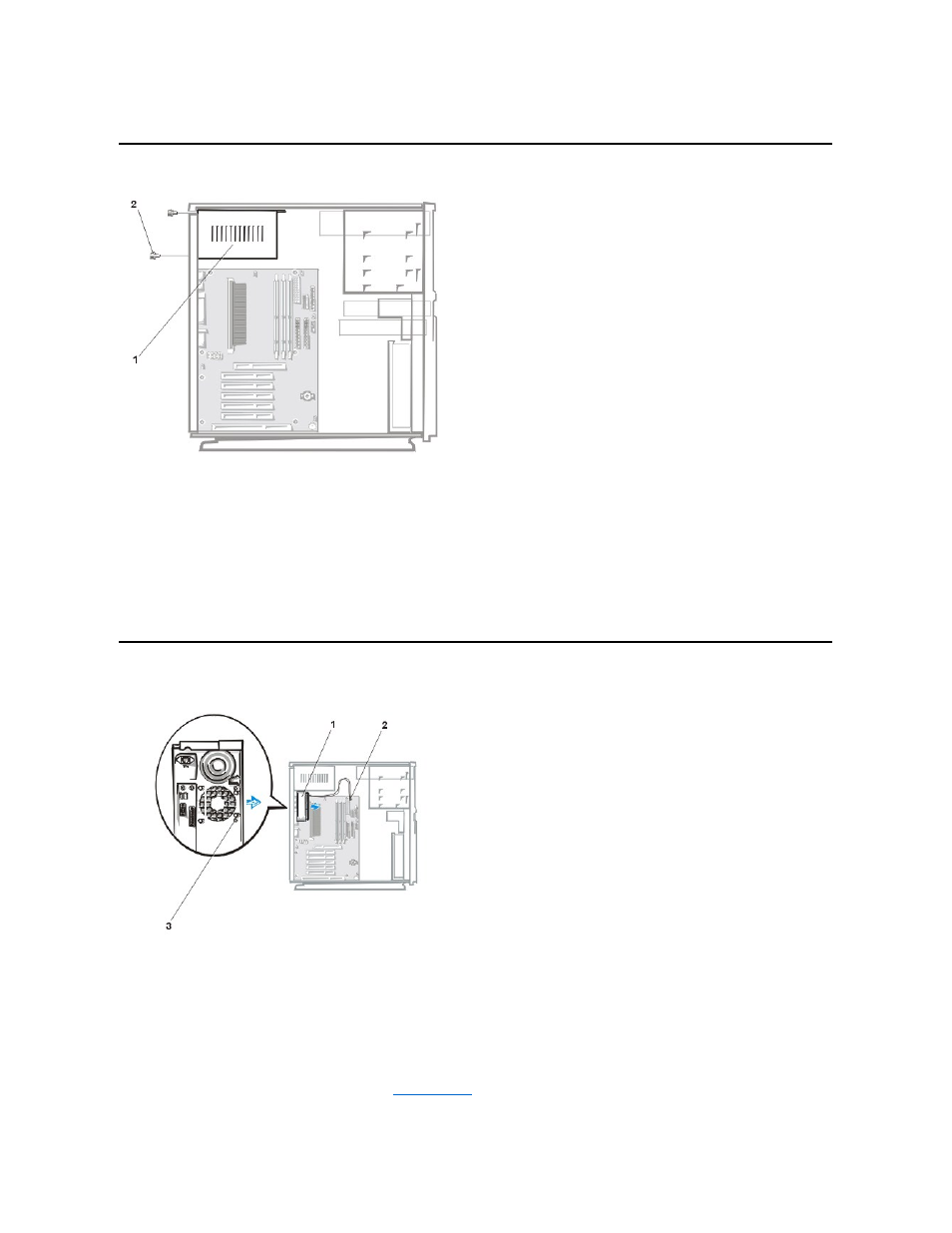 Power supply, Chassis cooling-fan assembly | Dell Dimension XPS T___ User Manual | Page 21 / 53