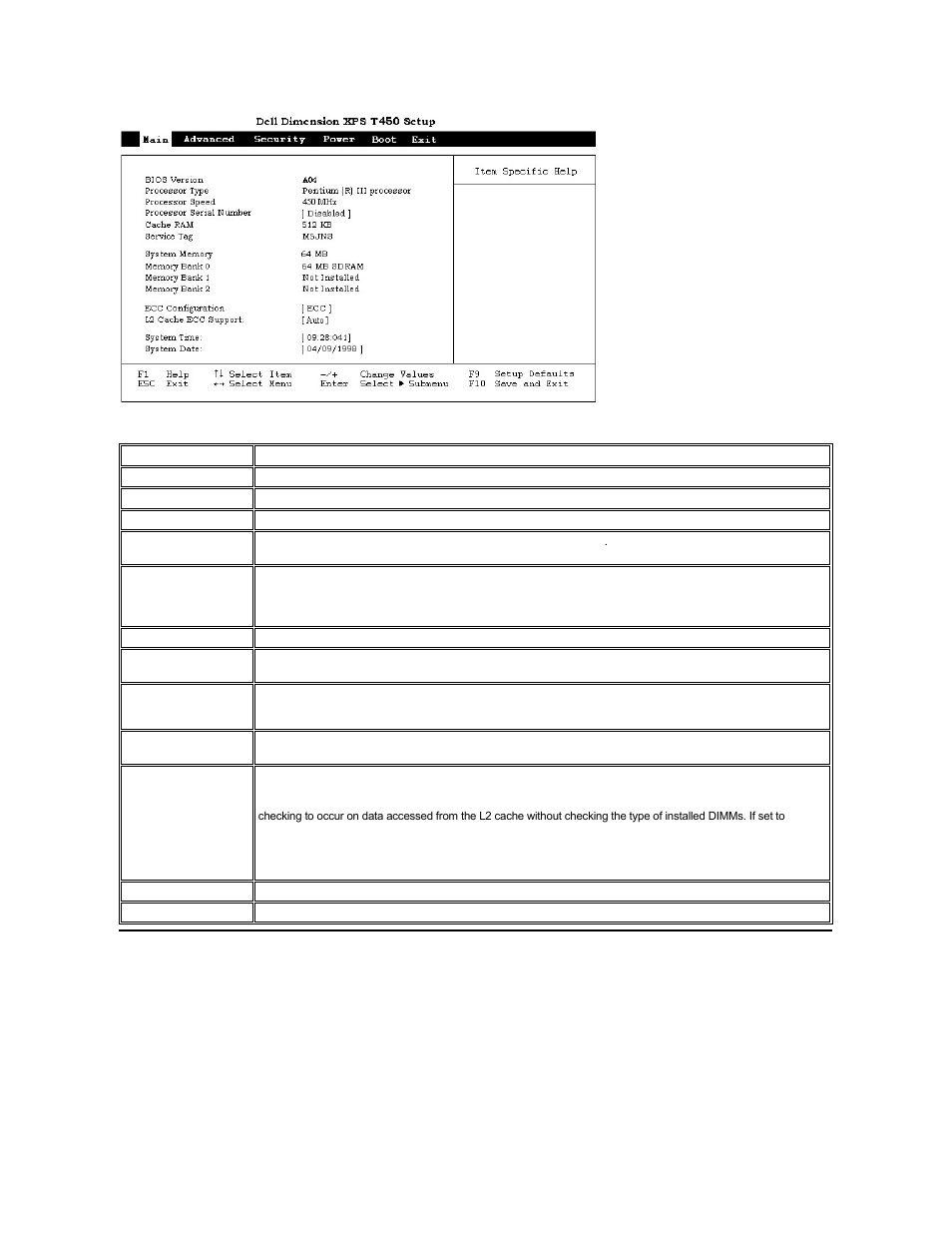 Advanced screen | Dell Dimension XPS T___ User Manual | Page 35 / 53