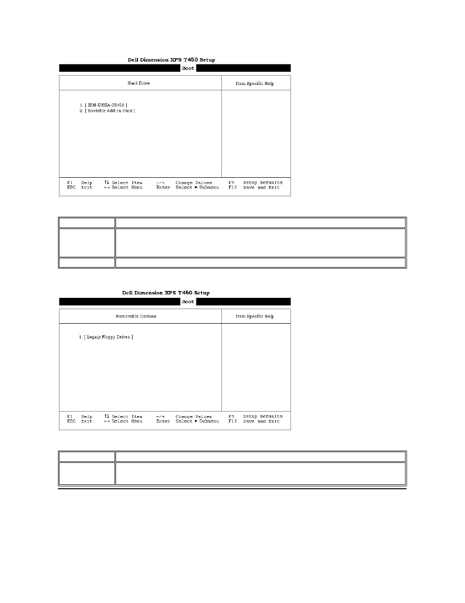 Entering the system setup program, Main screen, Advanced screen | Security screen, Power screen, Boot screen, Exit, Screen, Enabling the processor serial number, Clearing nvram | Dell Dimension XPS T___ User Manual | Page 43 / 53