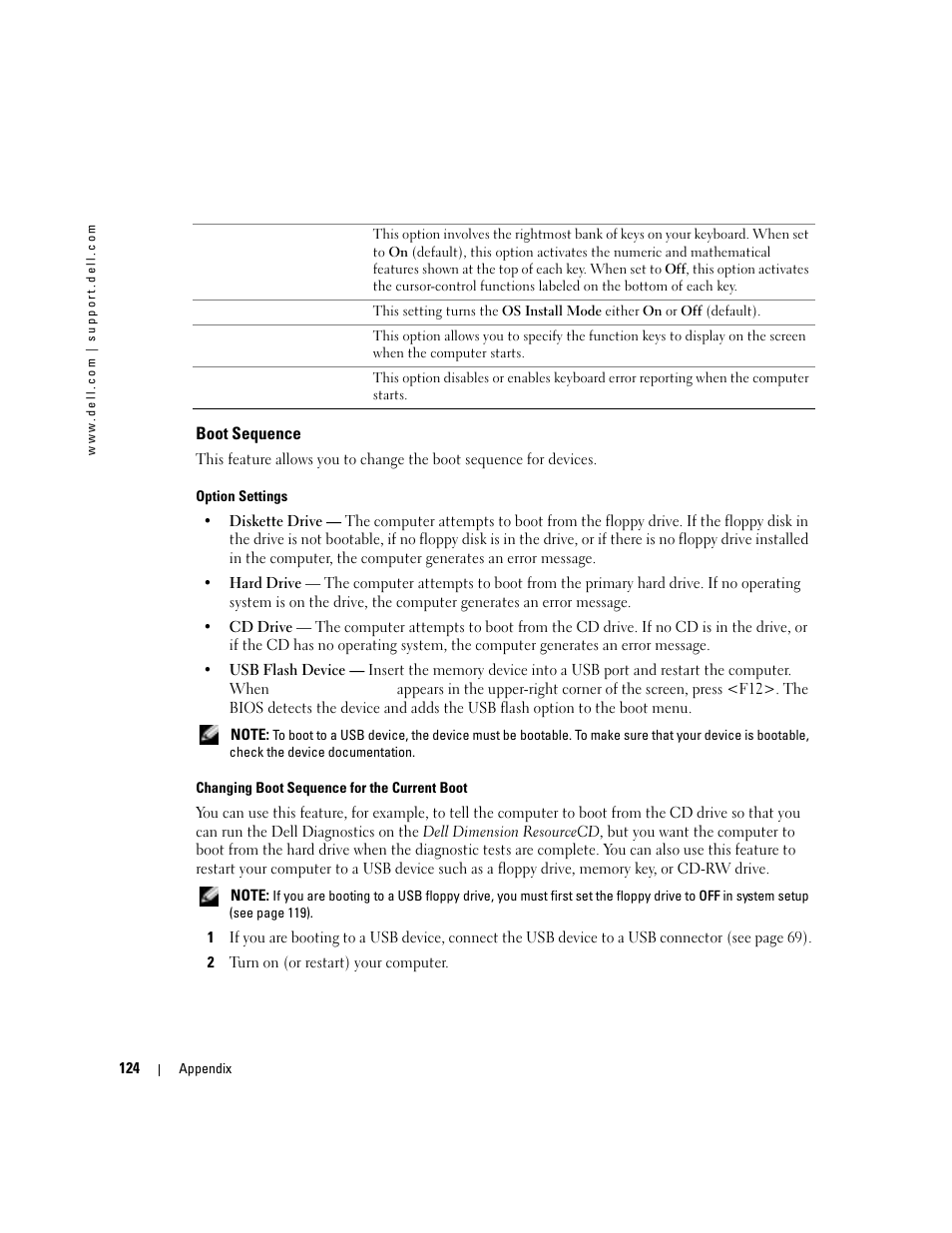 Boot sequence | Dell XPS/Dimension XPS Gen 4 User Manual | Page 124 / 154