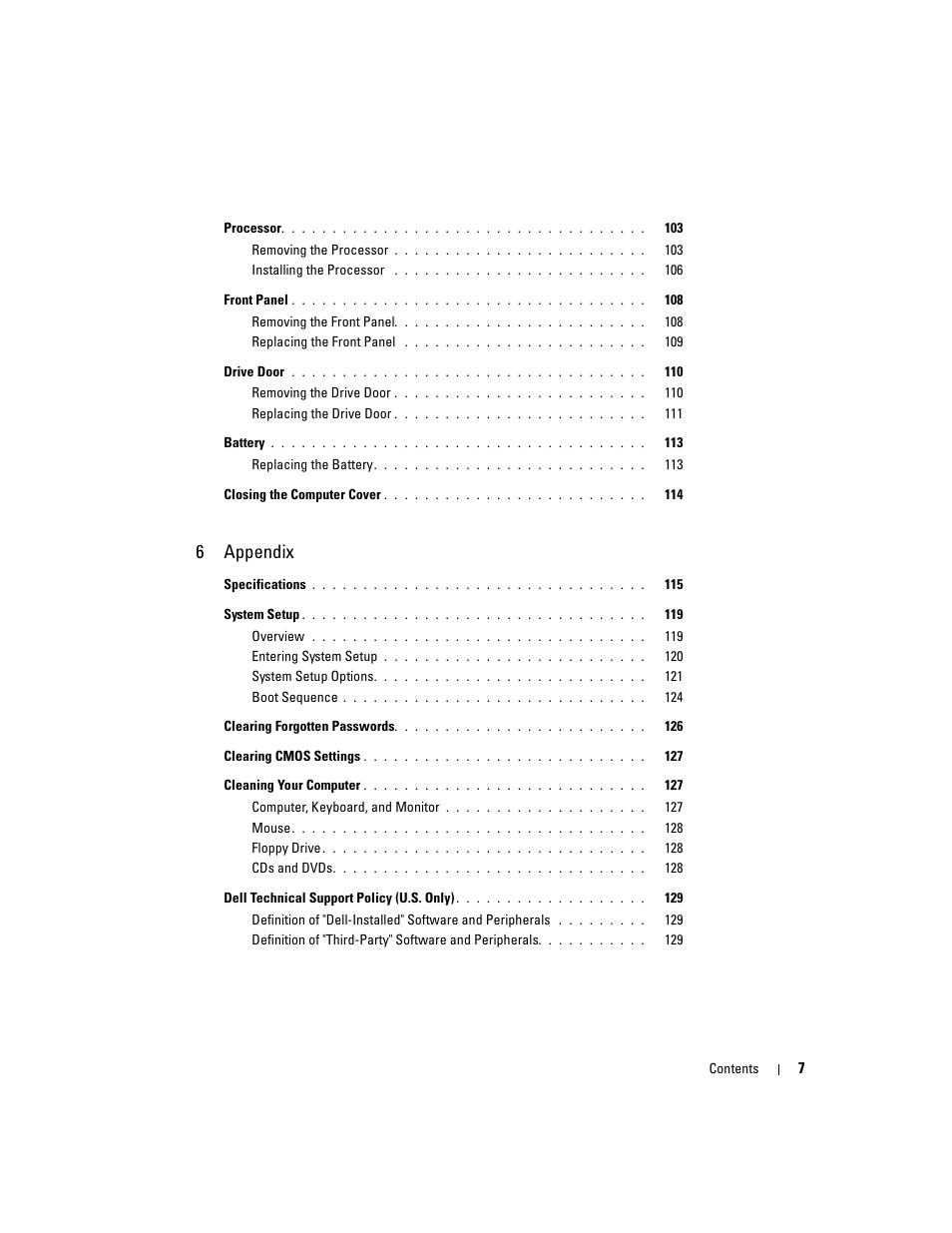 6appendix | Dell XPS/Dimension XPS Gen 4 User Manual | Page 7 / 154