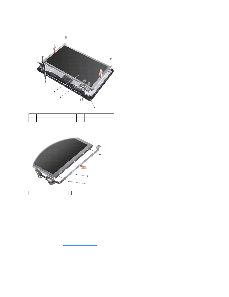 Display panel cable, Replacing the display panel | Dell Vostro A90 (Late 2008) User Manual | Page 16 / 37