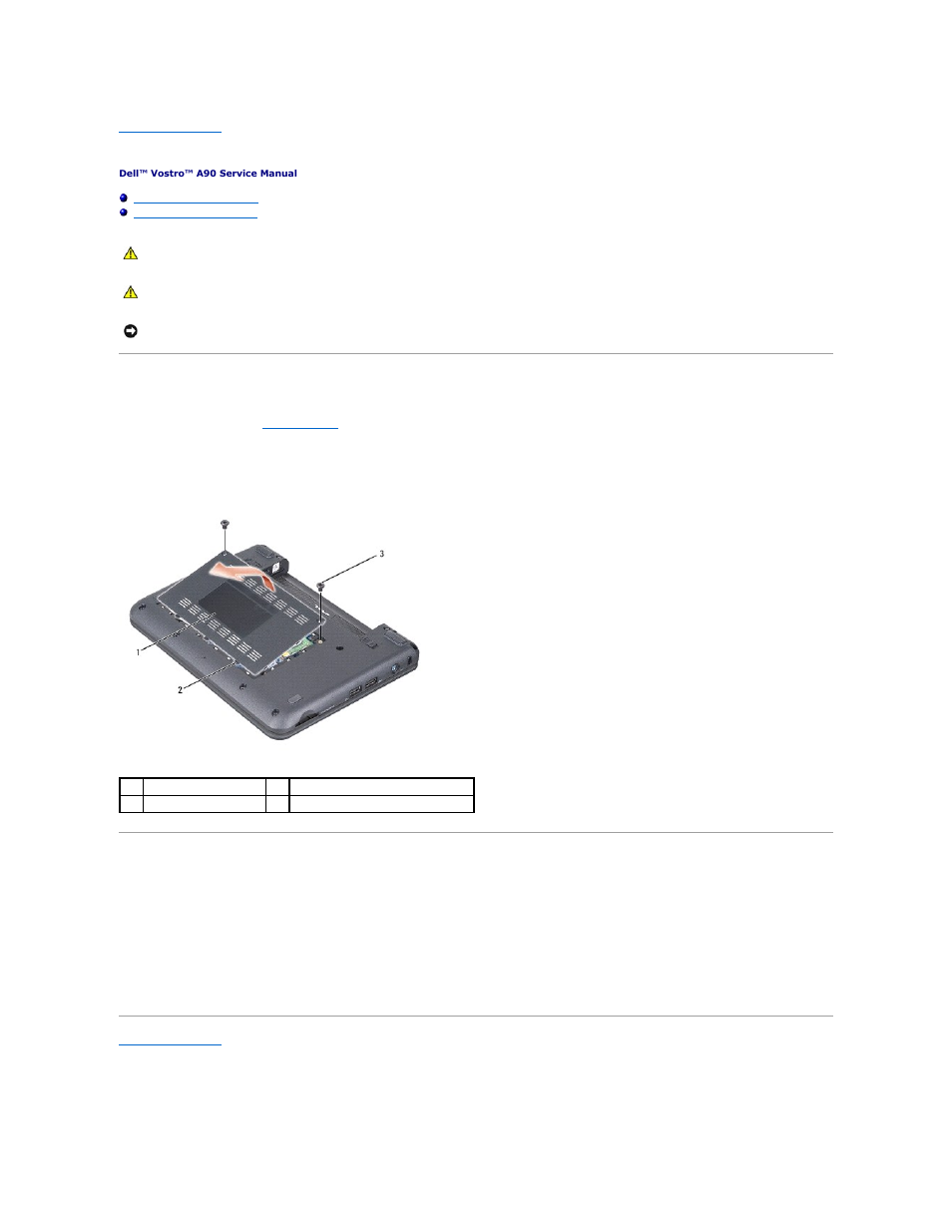 Module cover, Removing the module cover, Replacing the module cover | Dell Vostro A90 (Late 2008) User Manual | Page 2 / 37