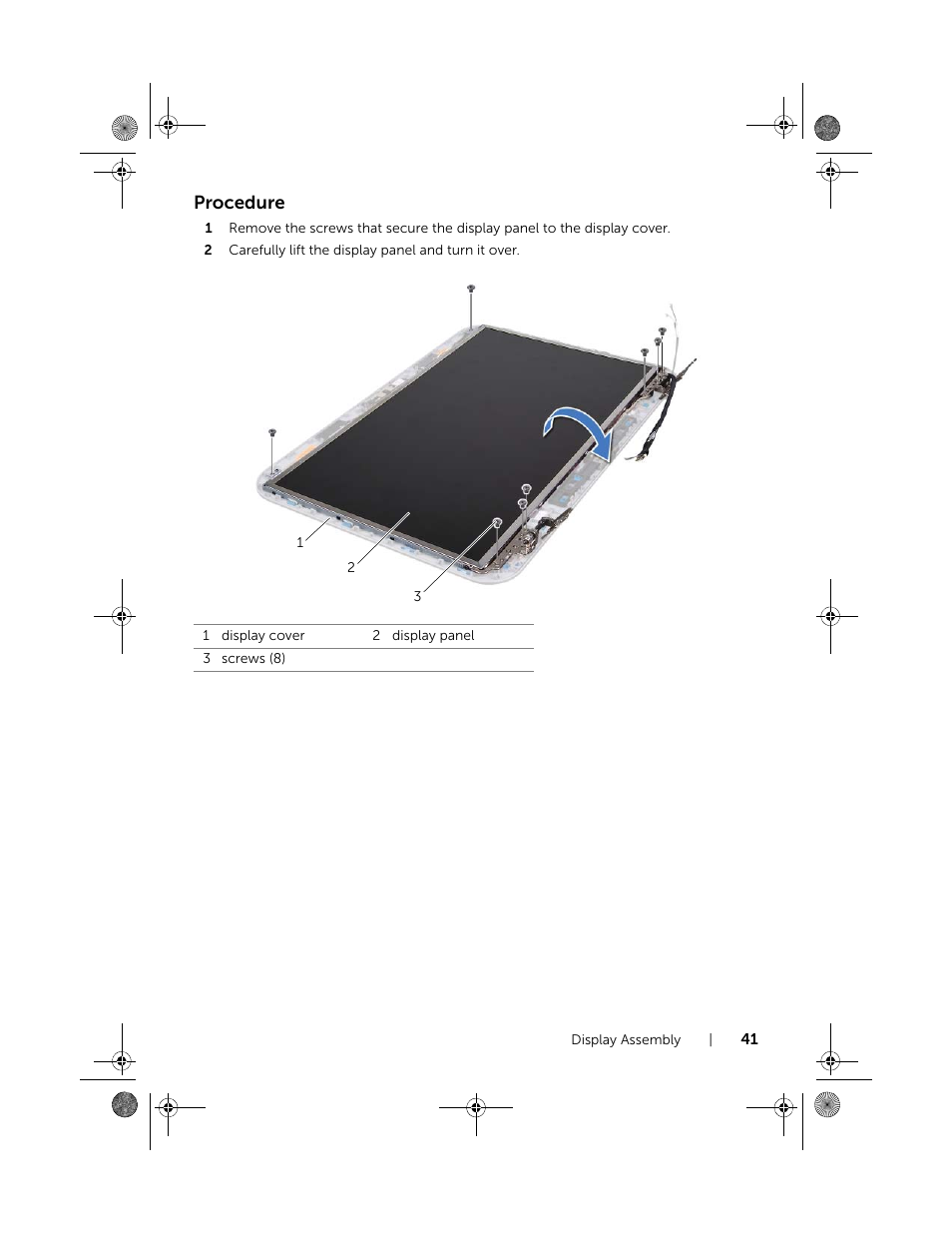 Procedure | Dell Inspiron 15R (5520, Mid 2012) User Manual | Page 41 / 84