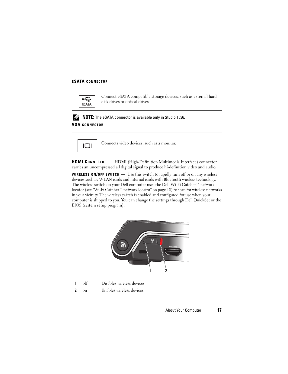 Dell Studio 1536 (Mid 2008) User Manual | Page 17 / 64