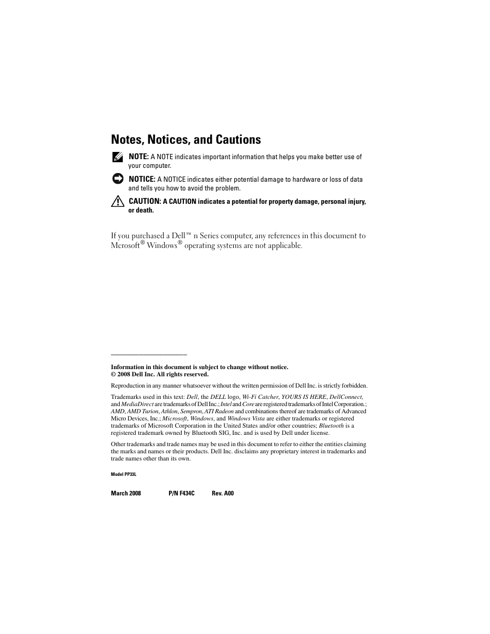 Dell Studio 1536 (Mid 2008) User Manual | Page 2 / 64
