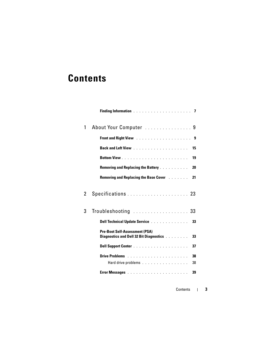 Dell Studio 1536 (Mid 2008) User Manual | Page 3 / 64