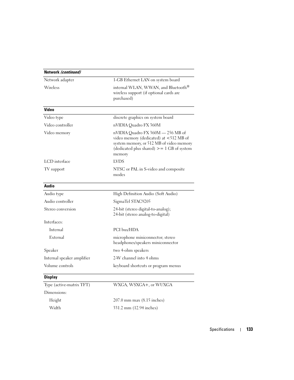 Dell Precision M4300 (Mid 2007) User Manual | Page 135 / 160