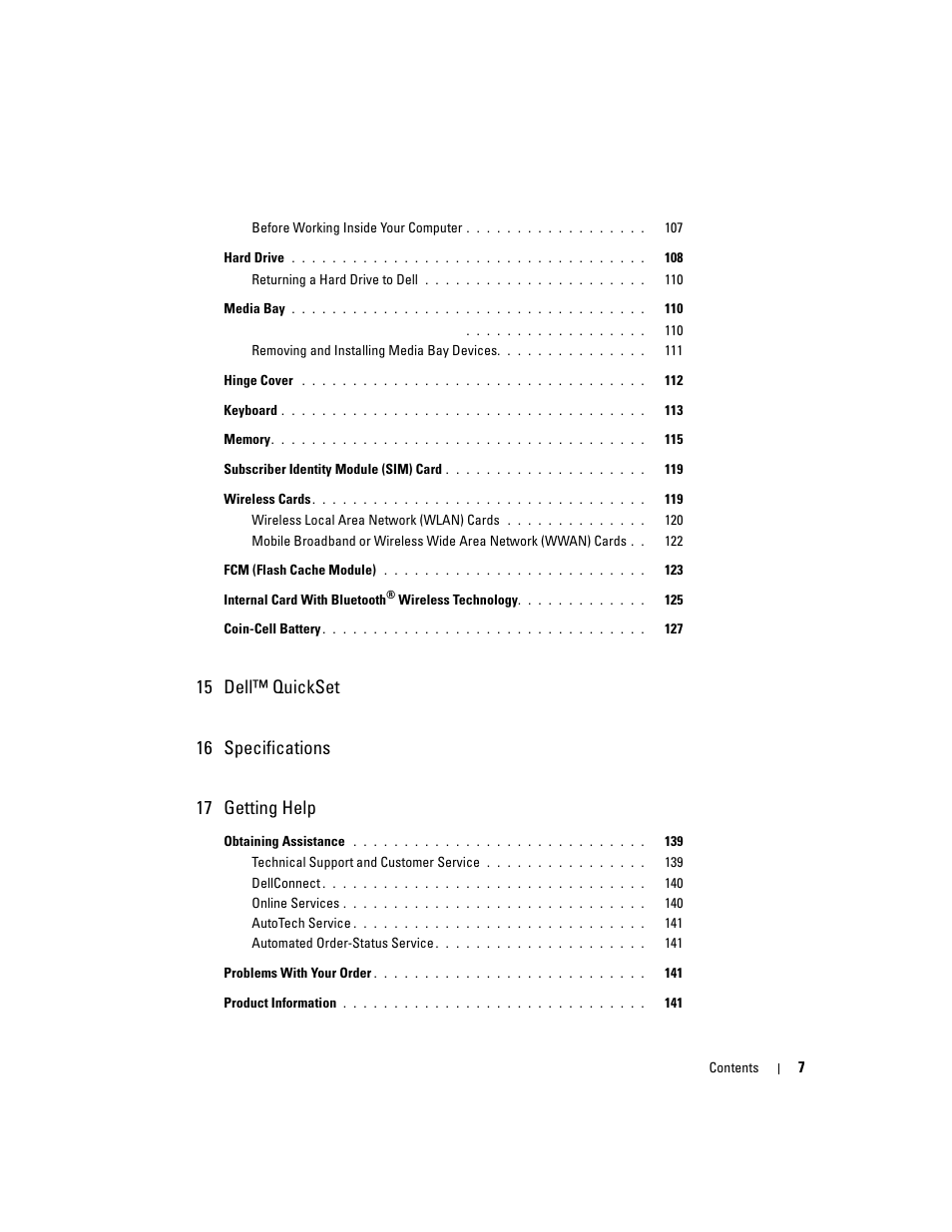 Dell Precision M4300 (Mid 2007) User Manual | Page 9 / 160