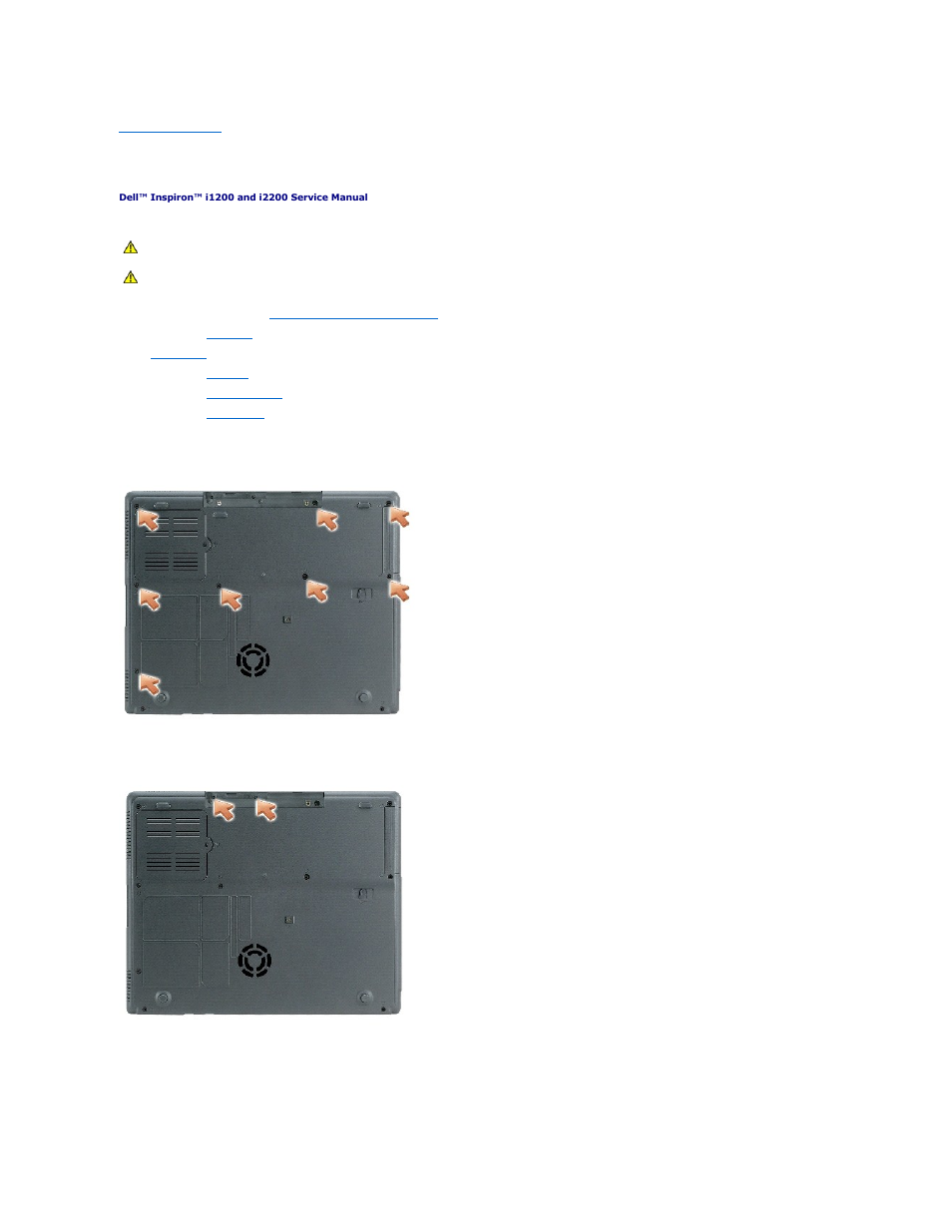 Palm rest | Dell Inspiron 1200 User Manual | Page 21 / 45