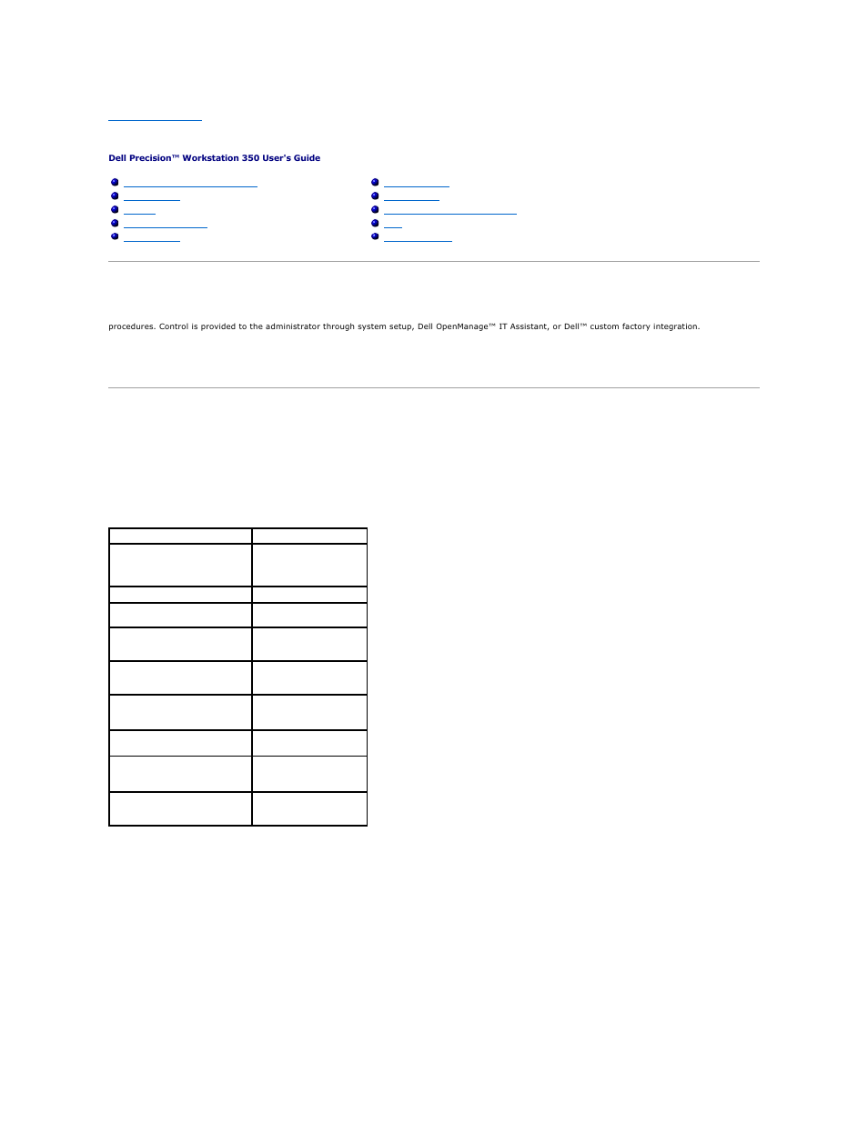 Advanced features, Legacyselect technology control, Manageability | Alert standard format, Dell openmanage it assistant, Dell openmanage client instrumentation | Dell Precision 350 User Manual | Page 15 / 106