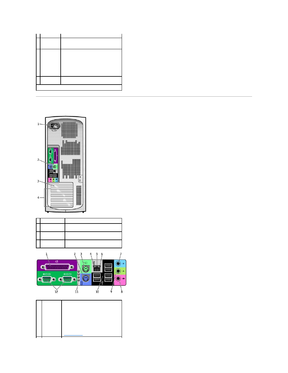 Back view | Dell Precision 350 User Manual | Page 4 / 106