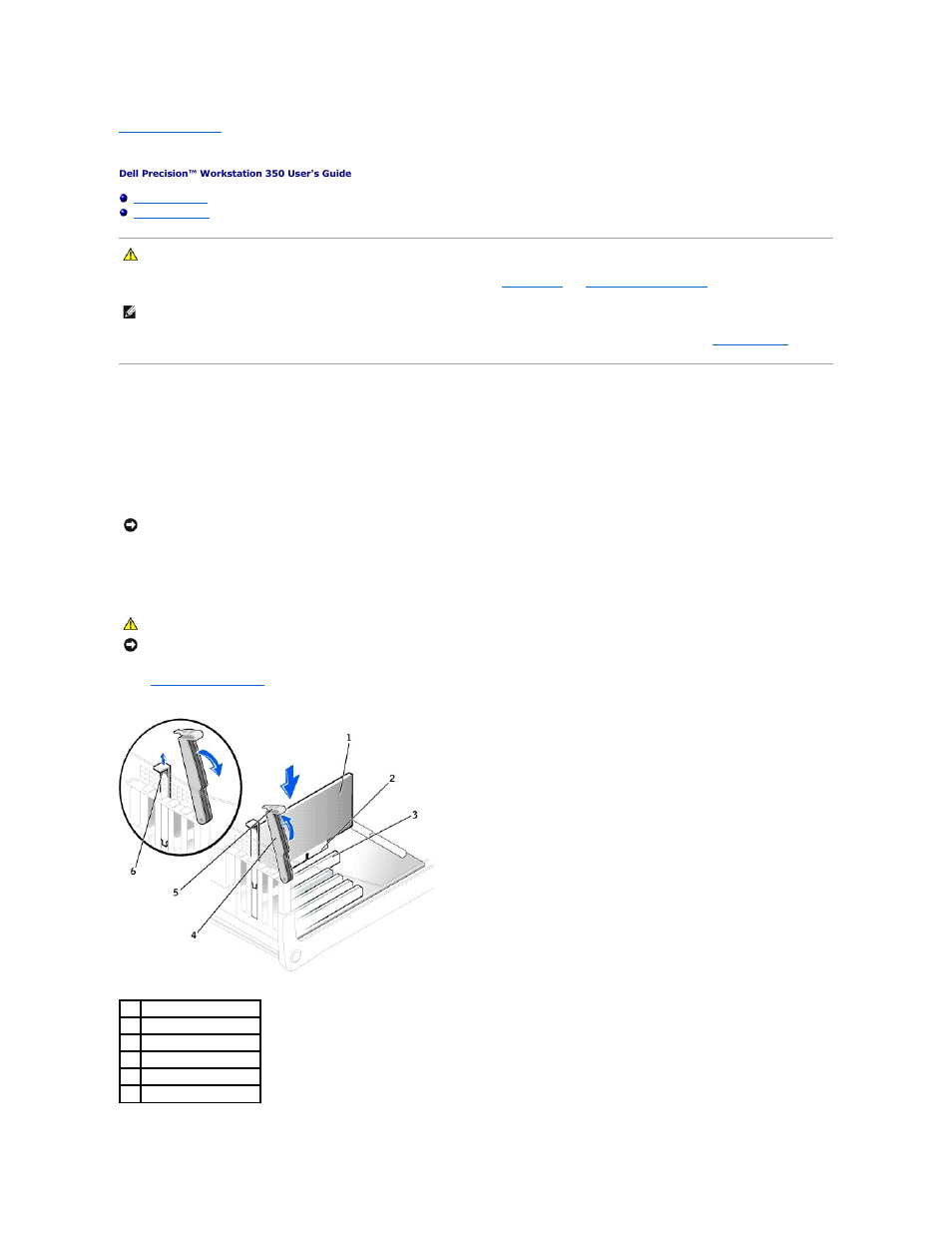 Pci cards, Installing a card | Dell Precision 350 User Manual | Page 59 / 106