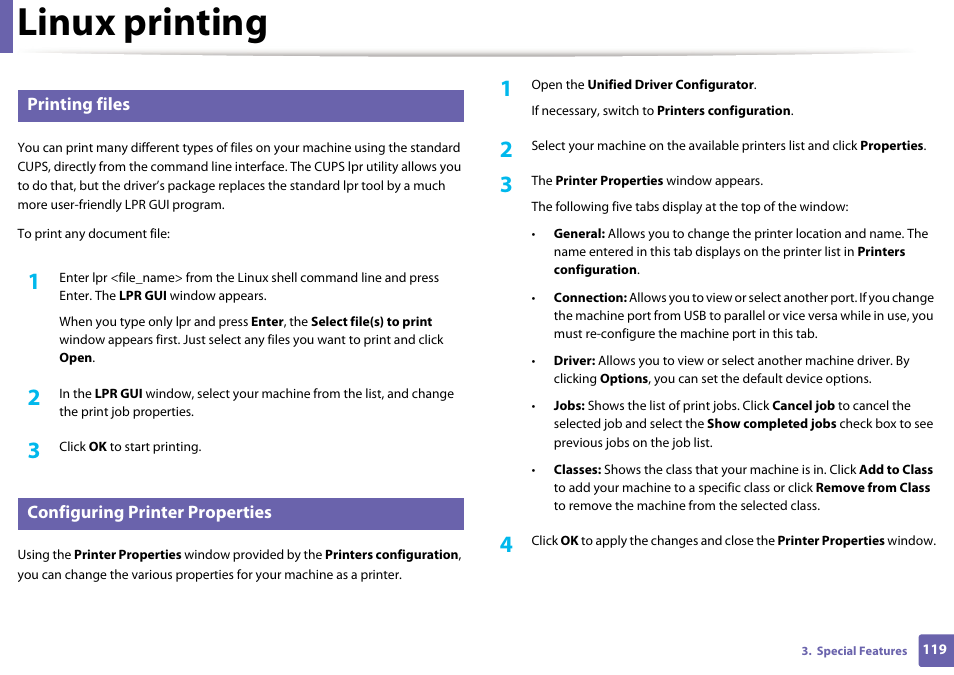 Linux printing | Dell B1160 Mono Laser Printer User Manual | Page 119 / 165