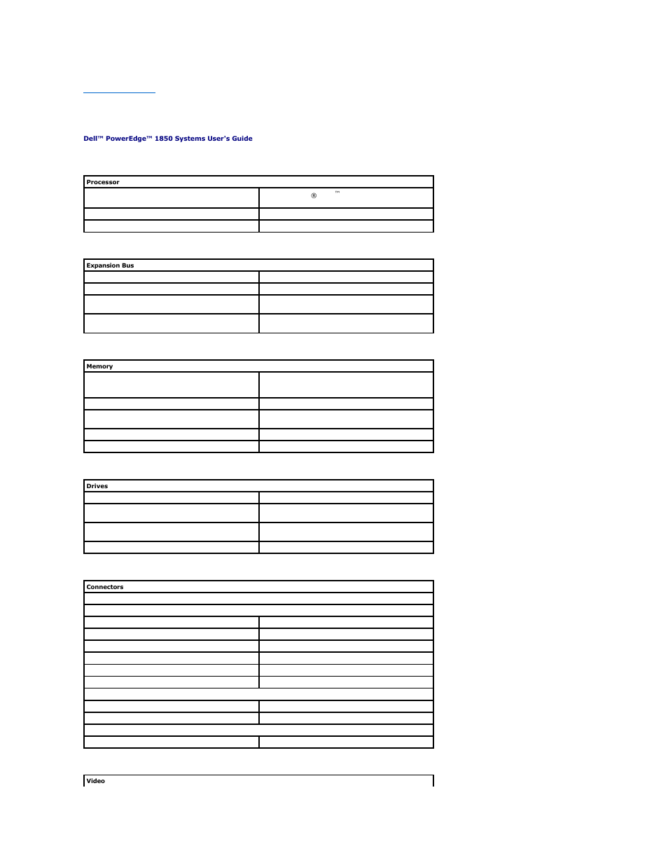 Technical specifications | Dell PowerEdge 1850 User Manual | Page 2 / 30