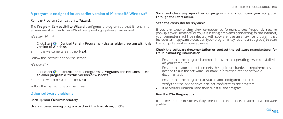 Windows, Other software problems | Dell Alienware Area-51 ALX (Late 2009) User Manual | Page 52 / 72