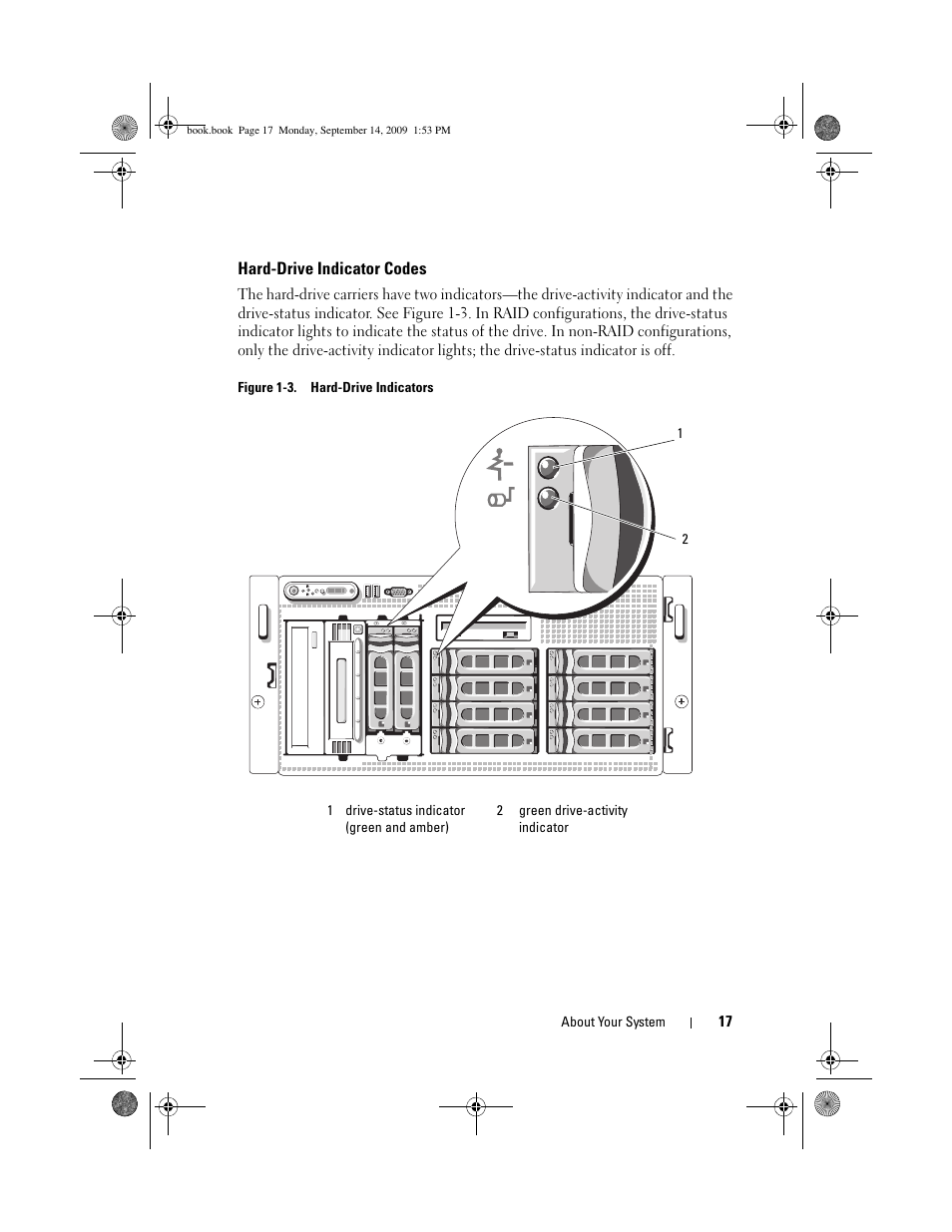 Hard-drive indicator codes | Dell PowerVault DP600 User Manual | Page 17 / 234