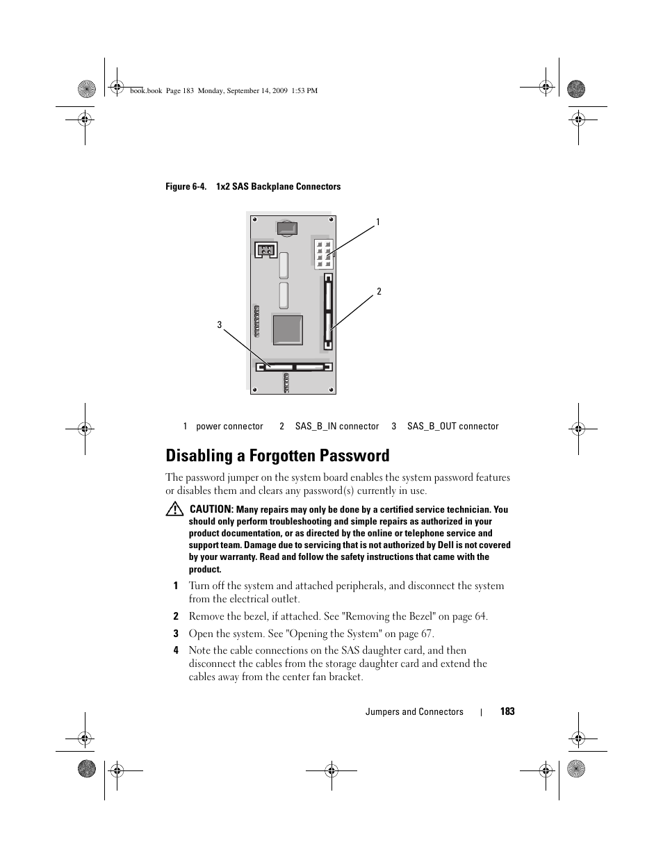 Disabling a forgotten password | Dell PowerVault DP600 User Manual | Page 183 / 234