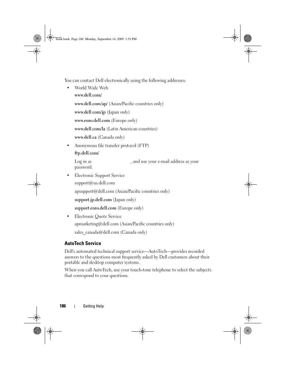 Autotech service | Dell PowerVault DP600 User Manual | Page 186 / 234