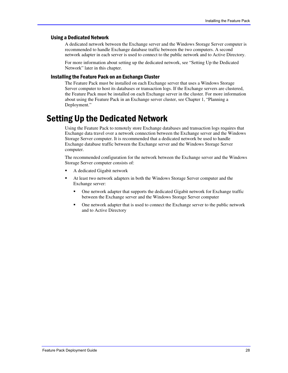 Setting up the dedicated network | Dell PowerVault 770N (Deskside NAS Appliance) User Manual | Page 28 / 73