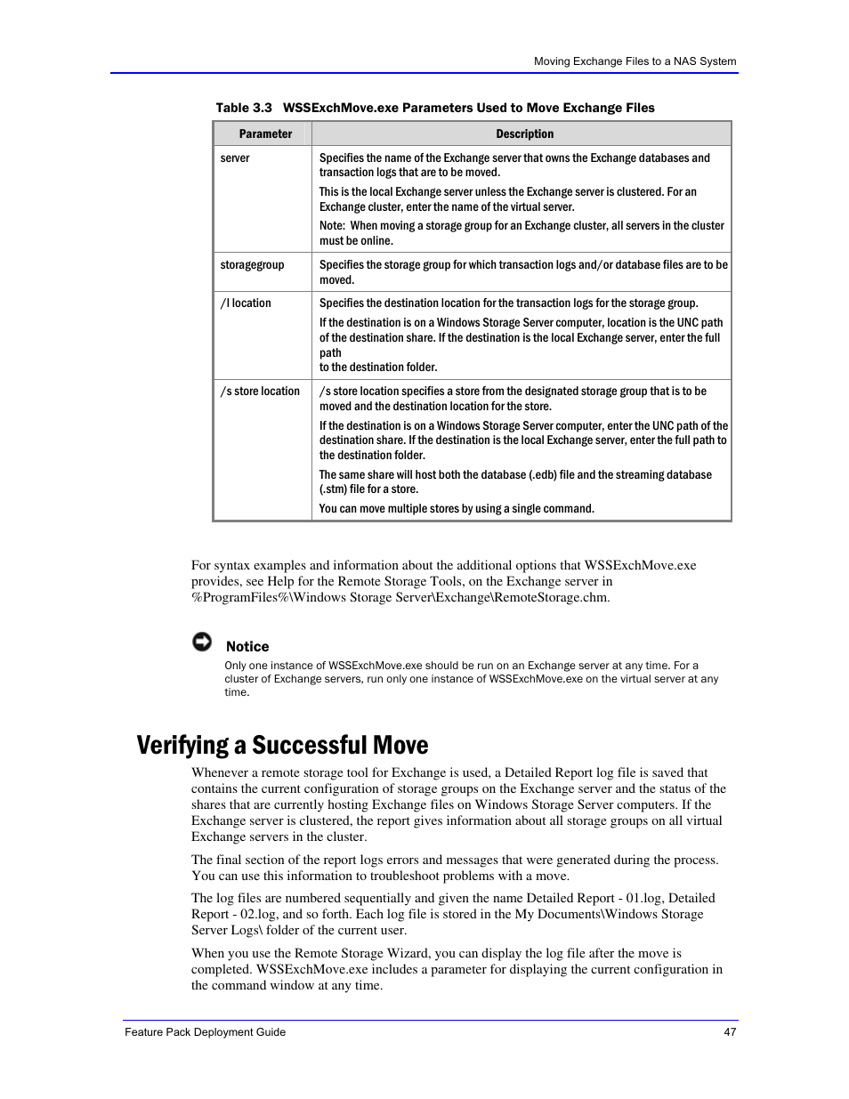 Verifying a successful move | Dell PowerVault 770N (Deskside NAS Appliance) User Manual | Page 47 / 73