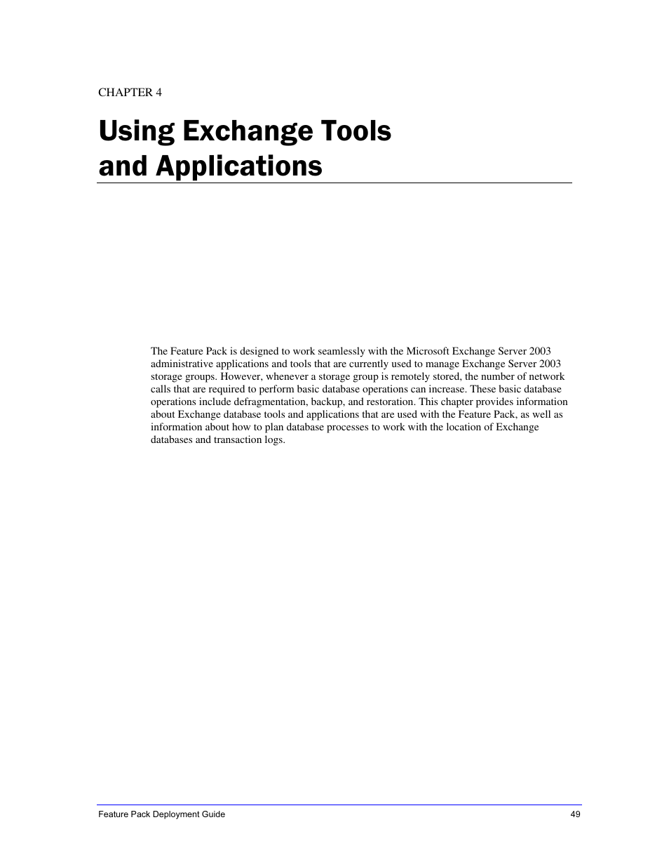 Using exchange tools and applications | Dell PowerVault 770N (Deskside NAS Appliance) User Manual | Page 49 / 73