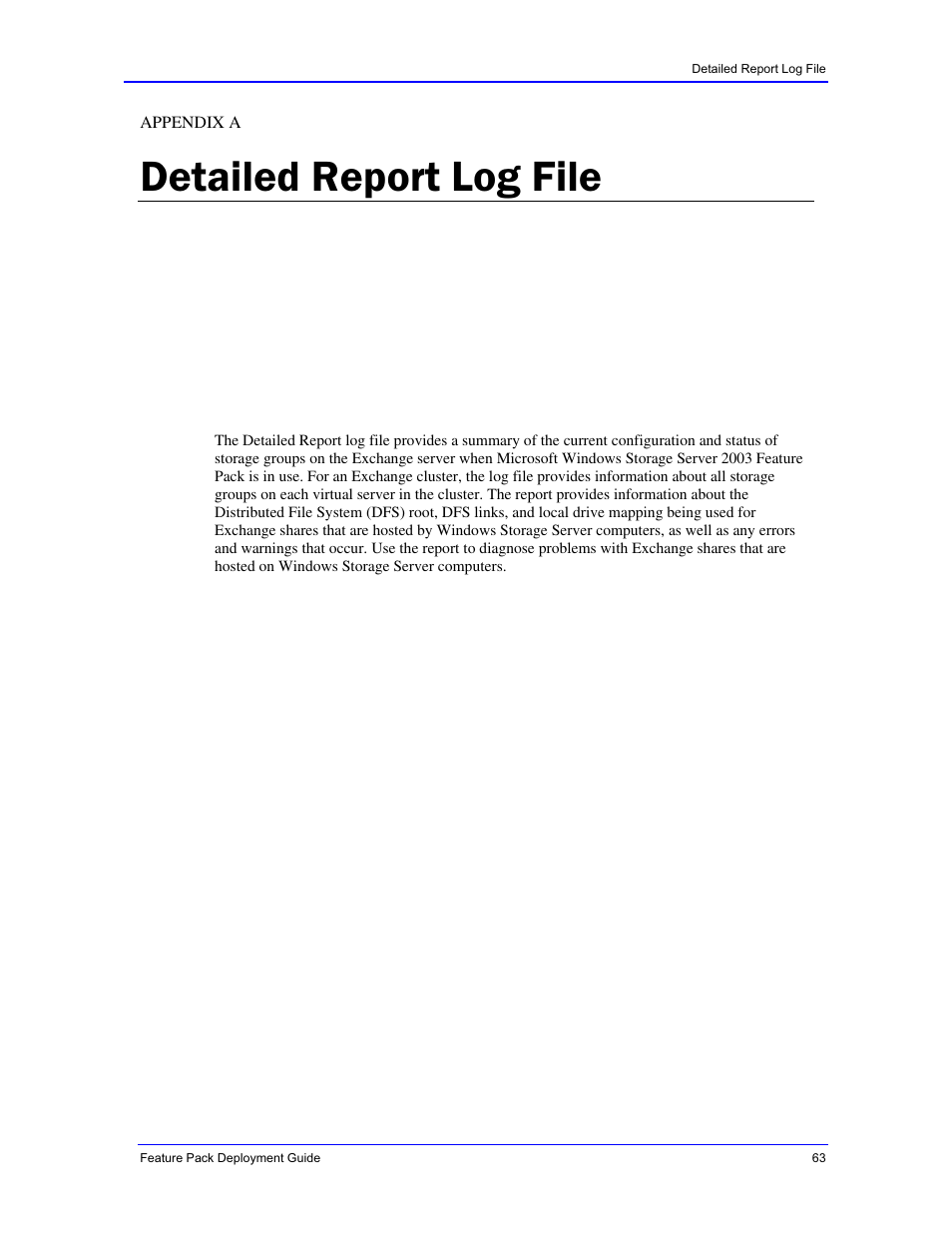 Detailed report log file | Dell PowerVault 770N (Deskside NAS Appliance) User Manual | Page 63 / 73