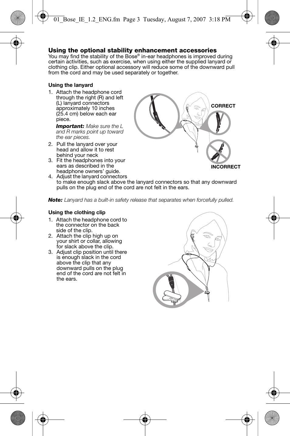 Bose in-ear headphone User Manual | Page 4 / 8