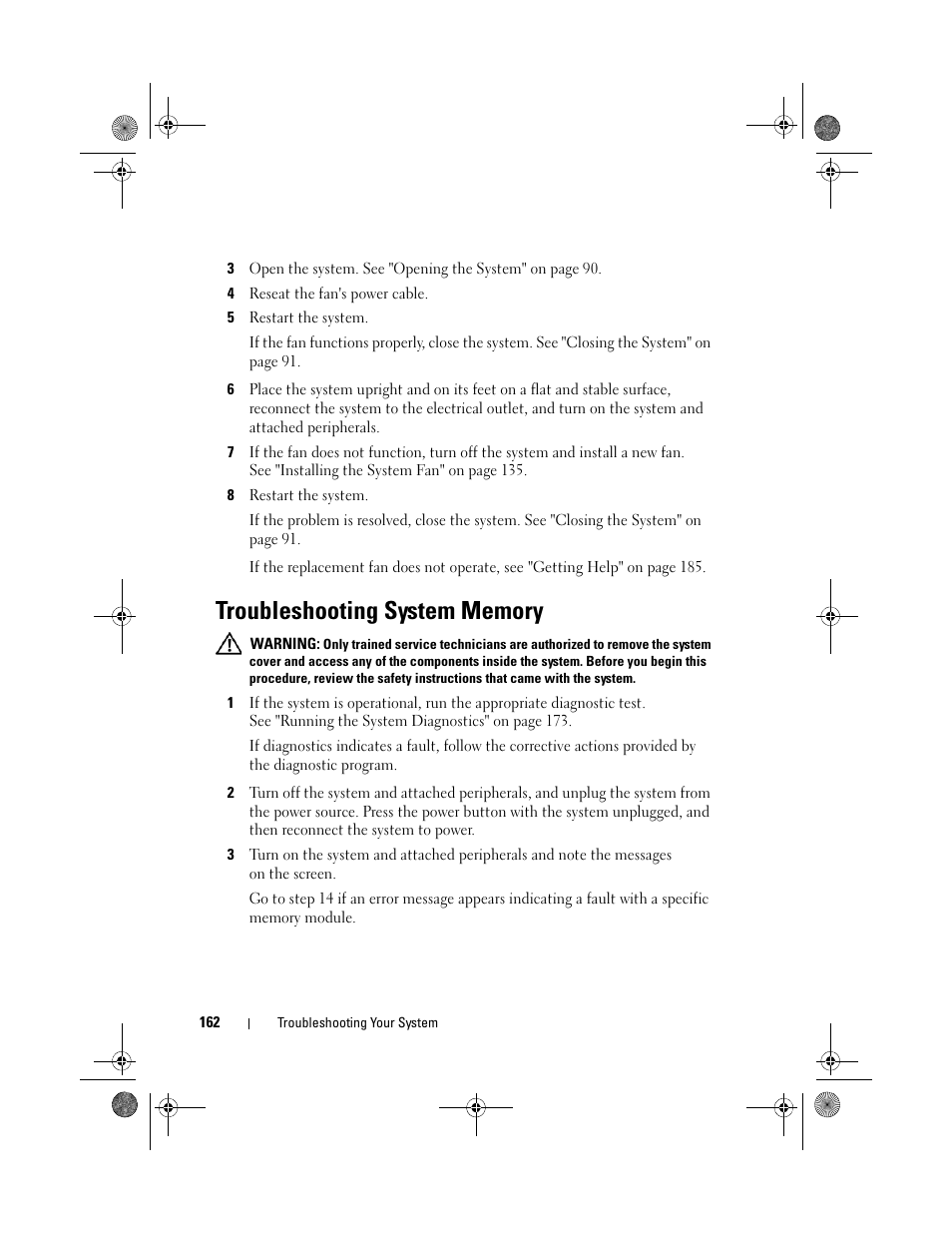Troubleshooting system memory | Dell PowerEdge T410 User Manual | Page 164 / 204