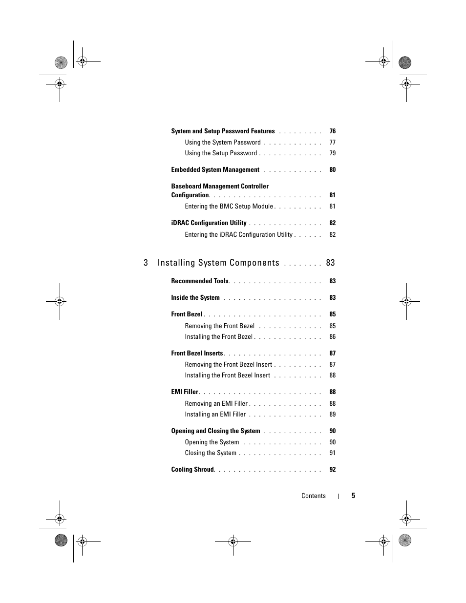 3installing system components | Dell PowerEdge T410 User Manual | Page 5 / 204