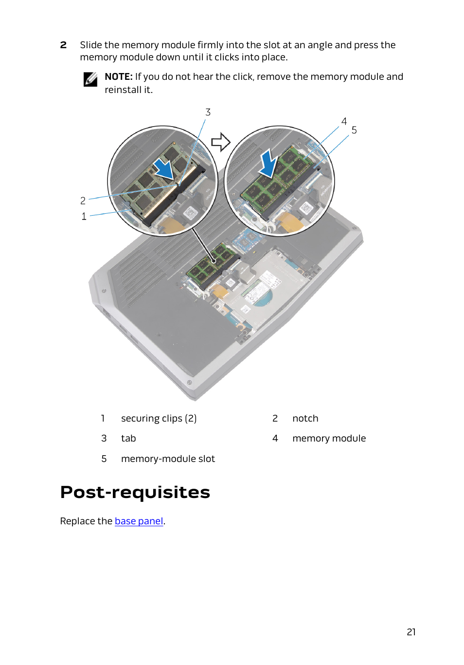 Post-requisites | Dell Alienware 13 (Late 2014) User Manual | Page 21 / 119