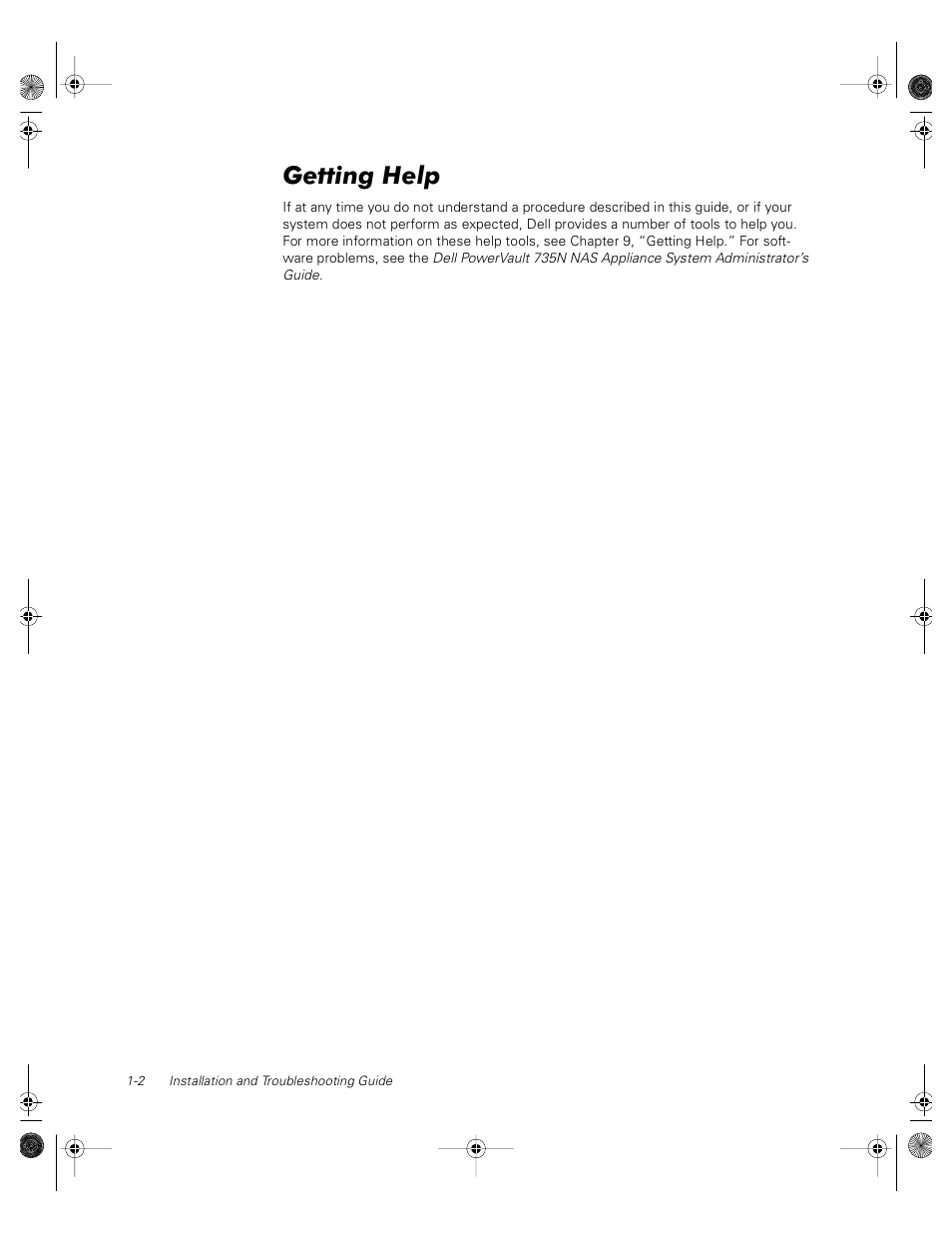 Getting help | Dell PowerVault 735N (Rackmount NAS Appliance) User Manual | Page 12 / 118