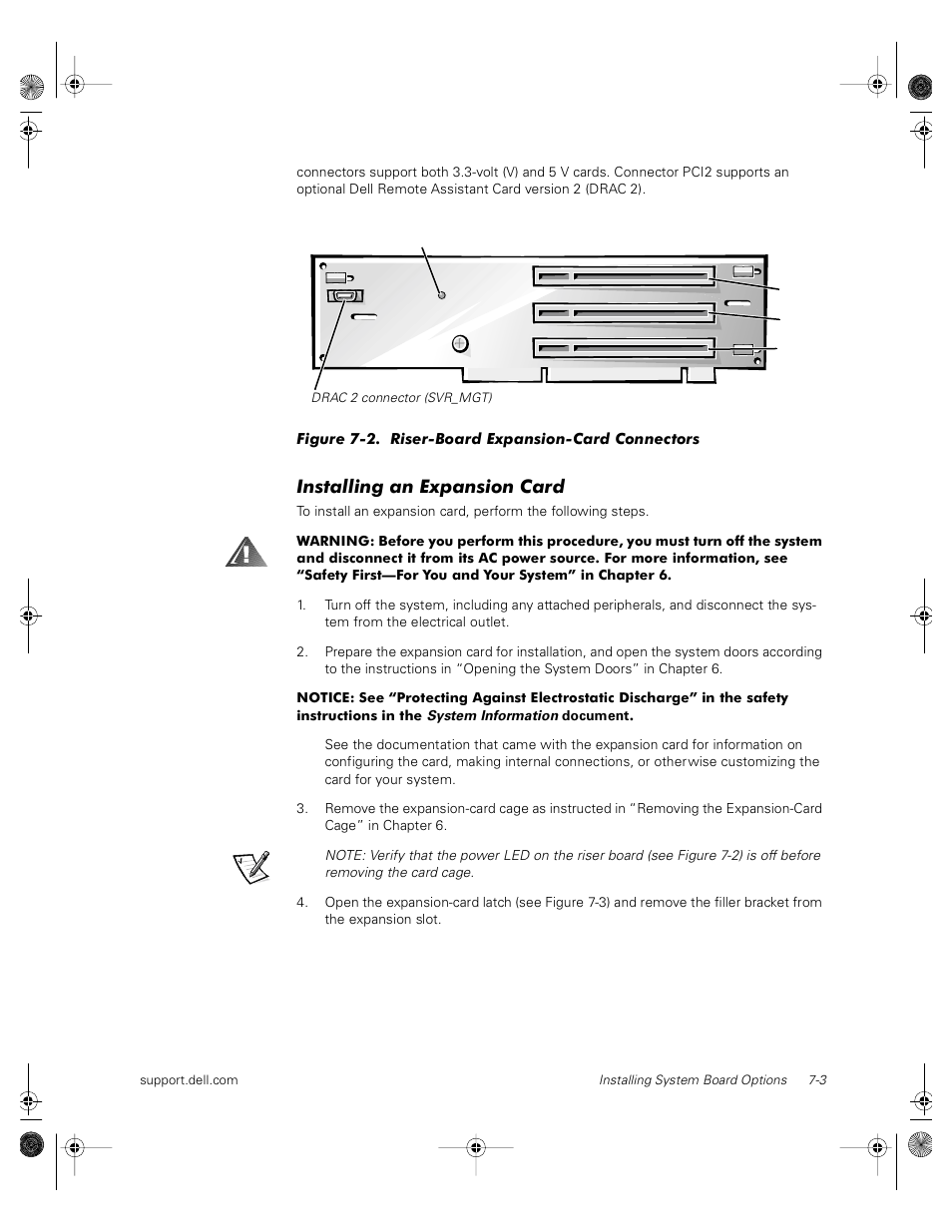 Installing an expansion card | Dell PowerVault 735N (Rackmount NAS Appliance) User Manual | Page 71 / 118