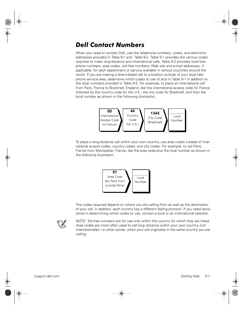 Dell contact numbers, Dell contact num- bers | Dell PowerVault 735N (Rackmount NAS Appliance) User Manual | Page 87 / 118