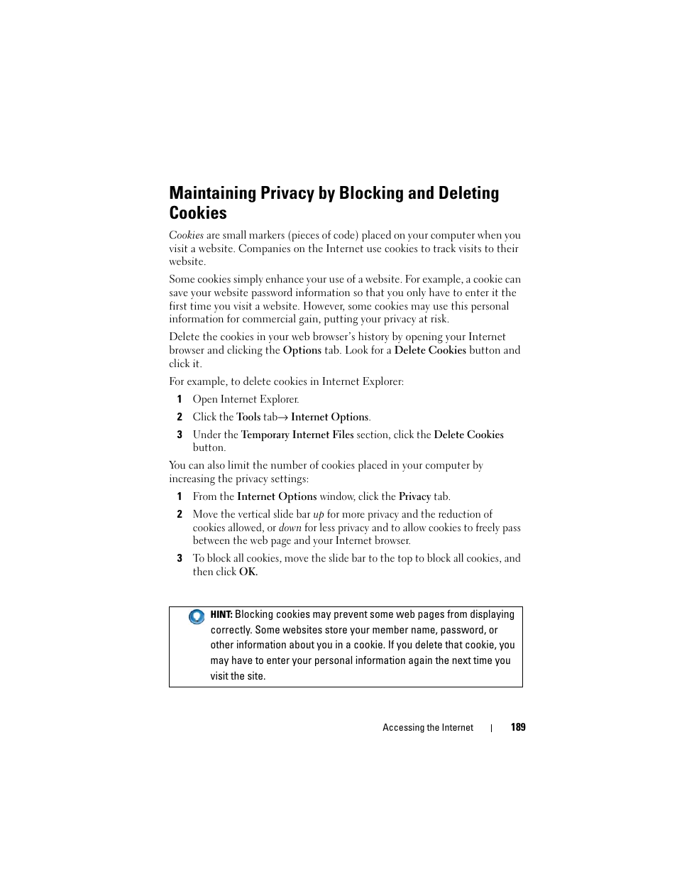 Dell Studio 1747 (Late 2009) User Manual | Page 189 / 354