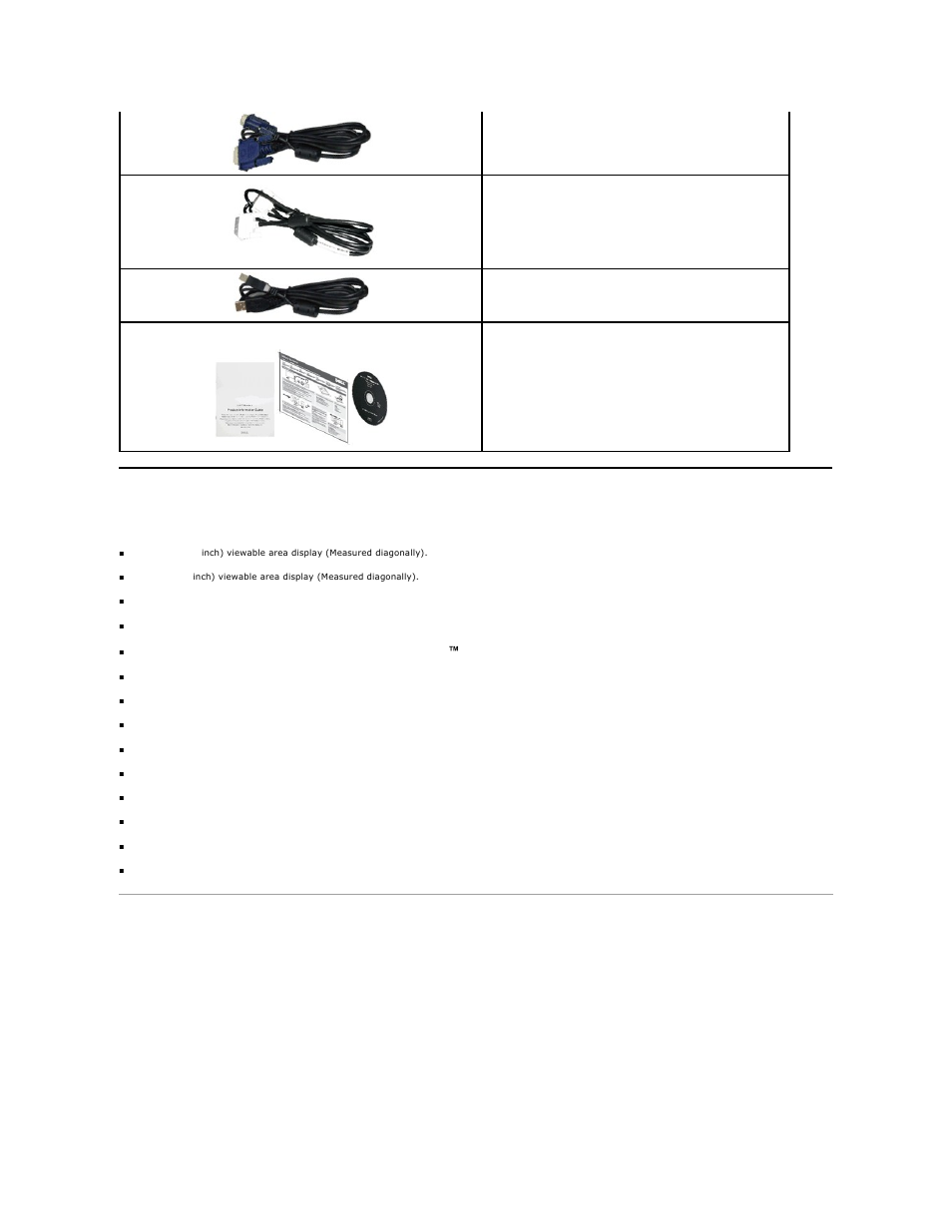 Product features, Identifying parts and controls, Front view | Dell U2211H Monitor User Manual | Page 3 / 38