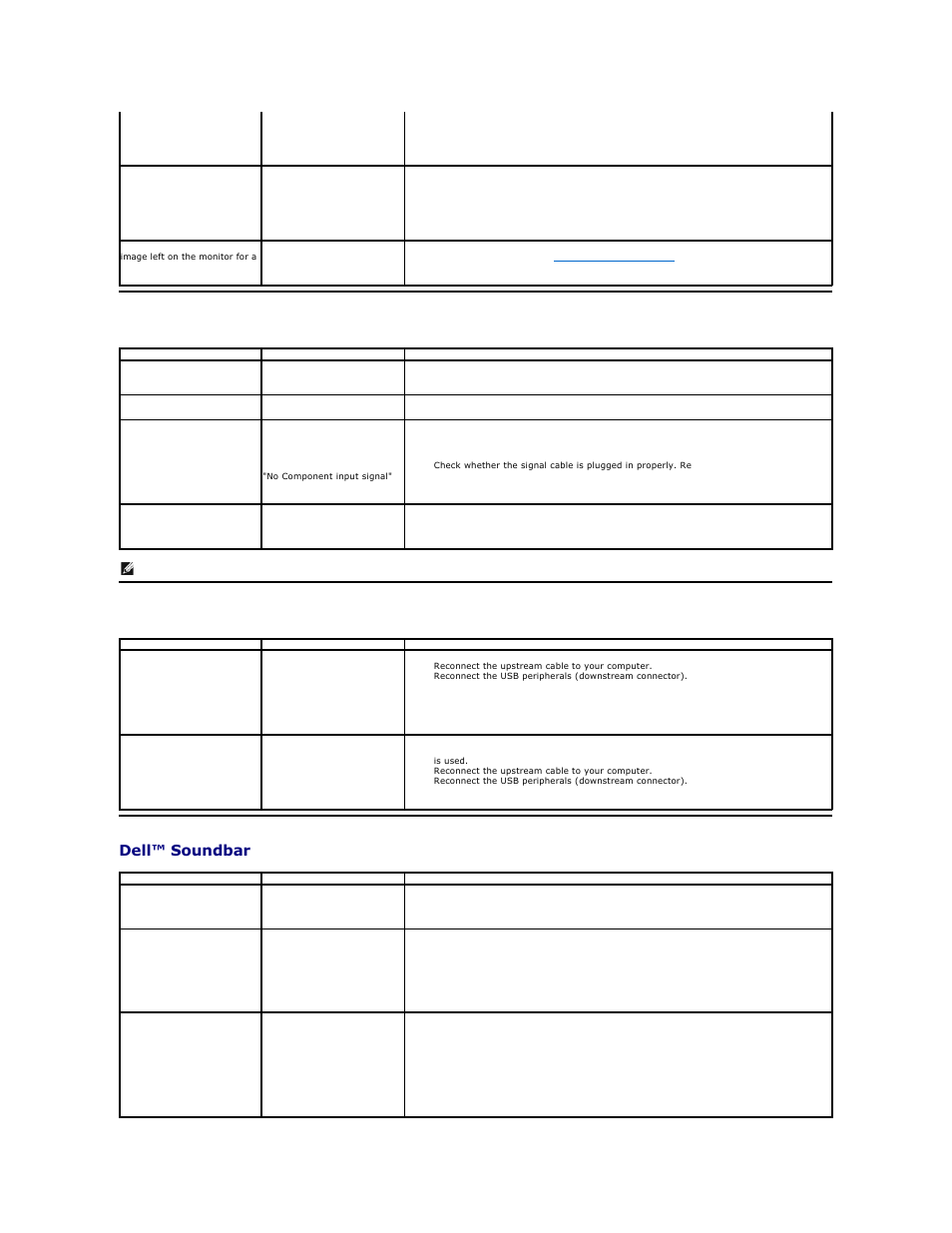 Product specific problems, Universal serial bus specific problems, Dell soundbar problems | Dell U2211H Monitor User Manual | Page 37 / 38