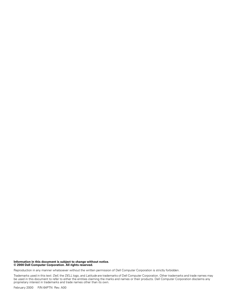 Dell Latitude CPx J User Manual | Page 3 / 48