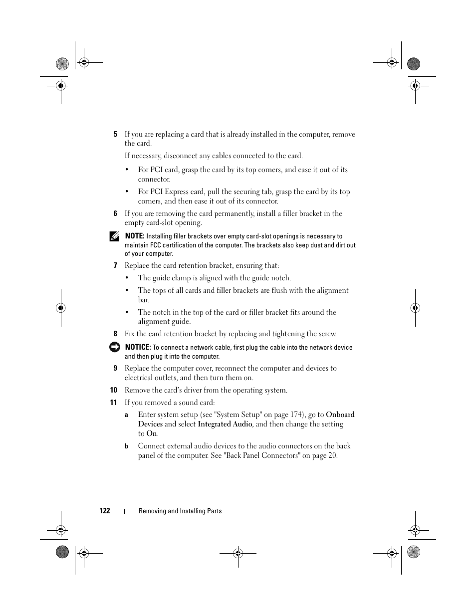 Dell Vostro 200 (Mid 2007) User Manual | Page 122 / 214