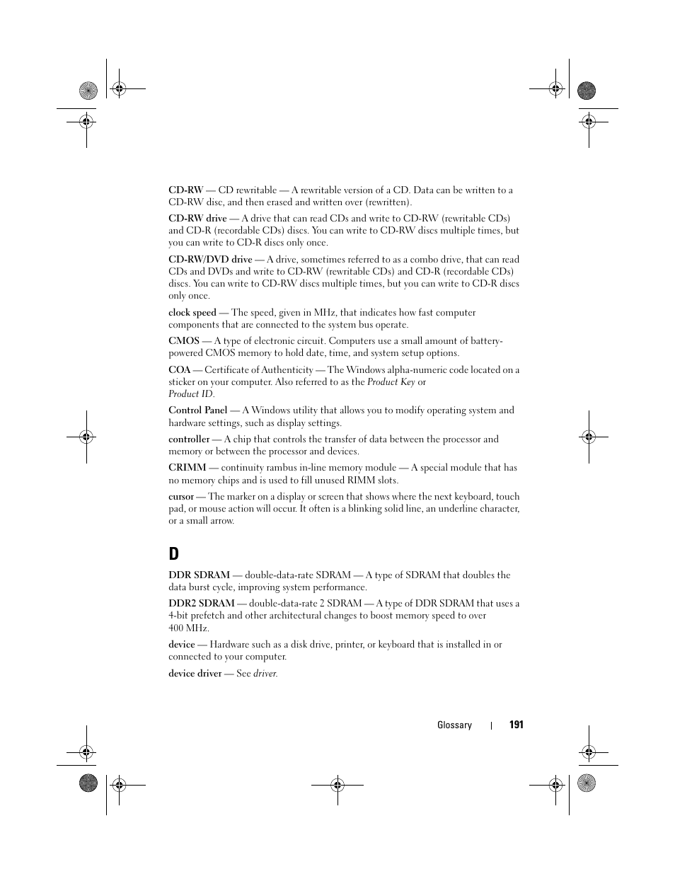 Dell Vostro 200 (Mid 2007) User Manual | Page 191 / 214