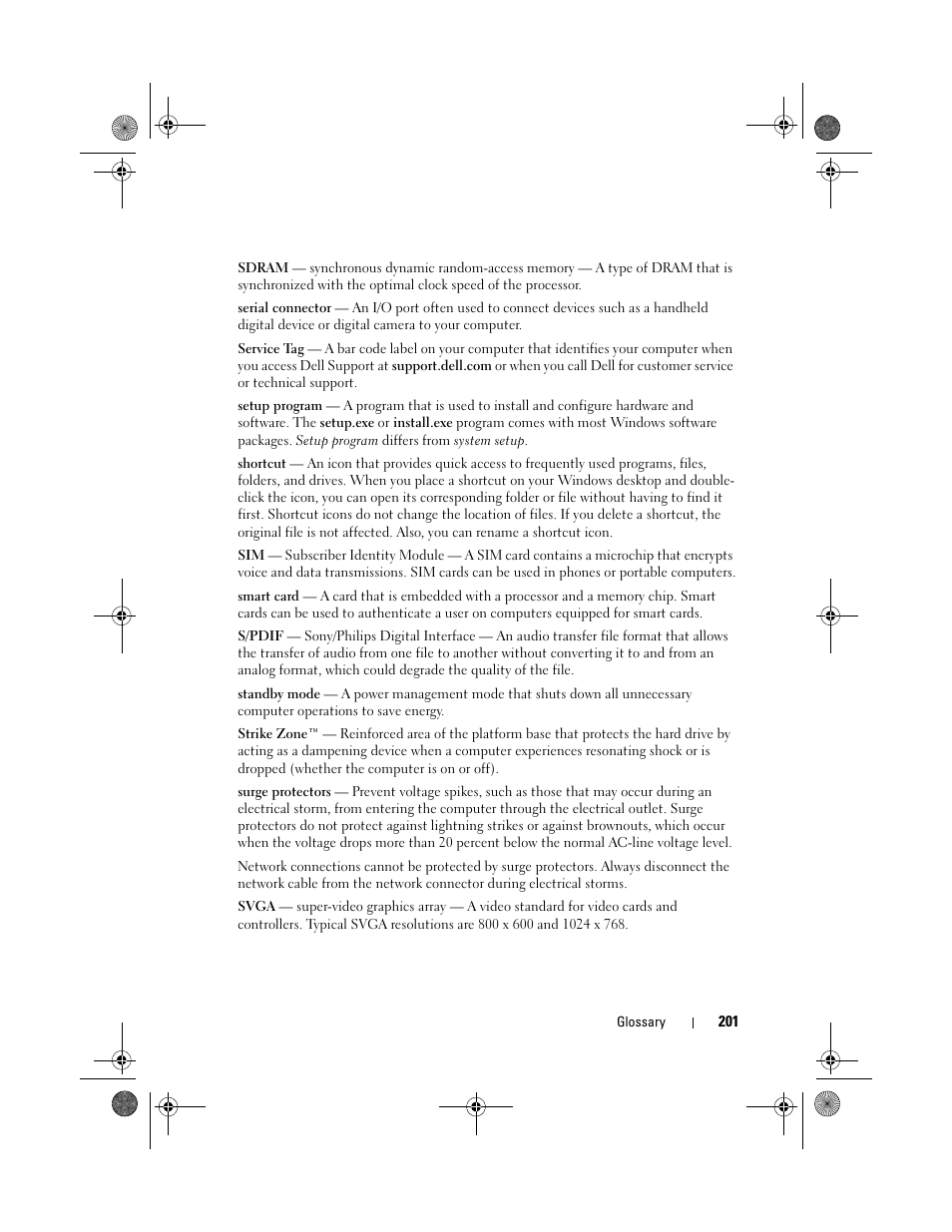 Dell Vostro 200 (Mid 2007) User Manual | Page 201 / 214