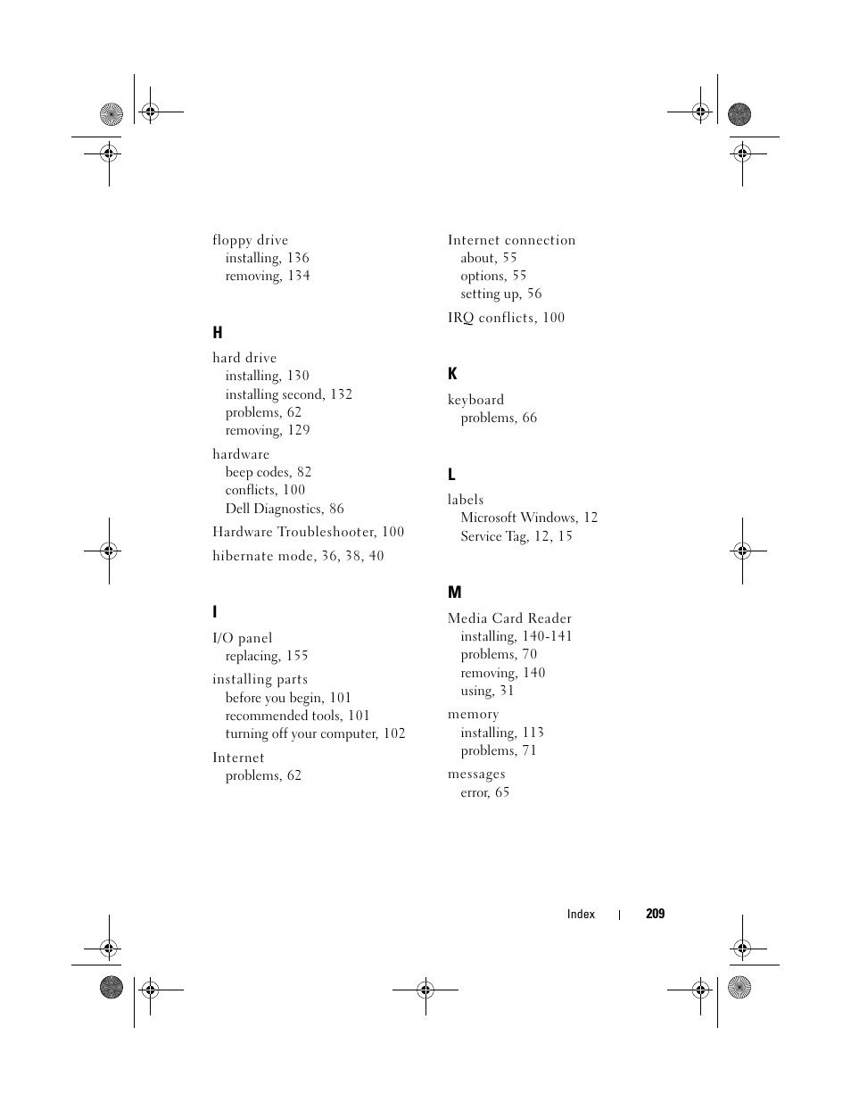 Dell Vostro 200 (Mid 2007) User Manual | Page 209 / 214