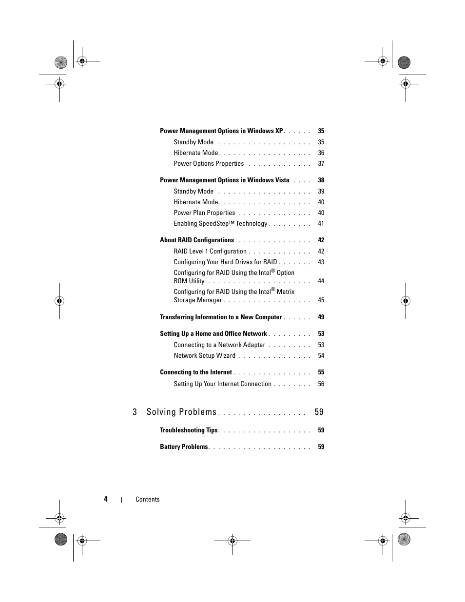 3solving problems | Dell Vostro 200 (Mid 2007) User Manual | Page 4 / 214