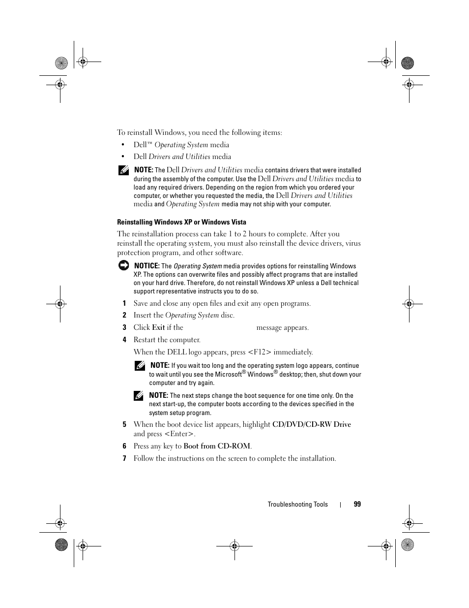 Dell Vostro 200 (Mid 2007) User Manual | Page 99 / 214
