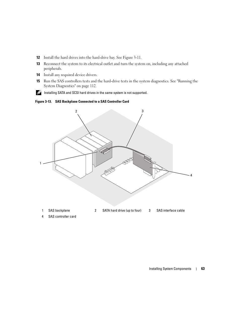 Drives (see figure 3-13.), D (see figure 3-13). f, Backplane. see figure 3-13 and | Dell POWEREDGE 840 User Manual | Page 63 / 158