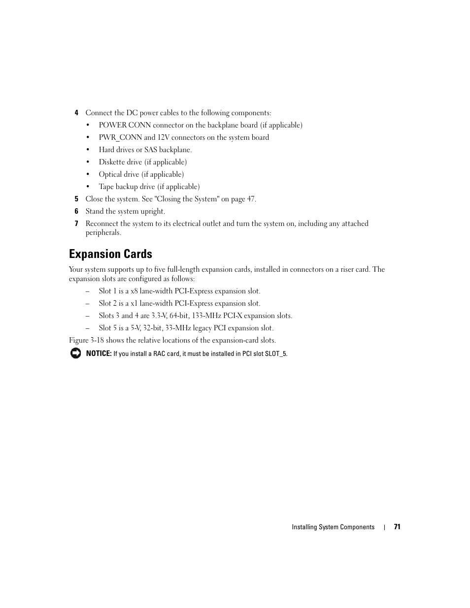 Expansion cards | Dell POWEREDGE 840 User Manual | Page 71 / 158